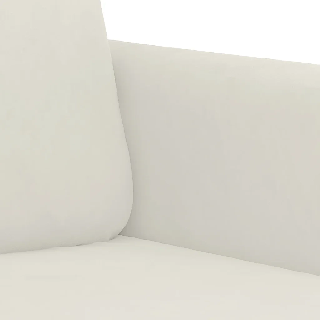 Divano a 3 Posti Crema 180 cm in Velluto 359460