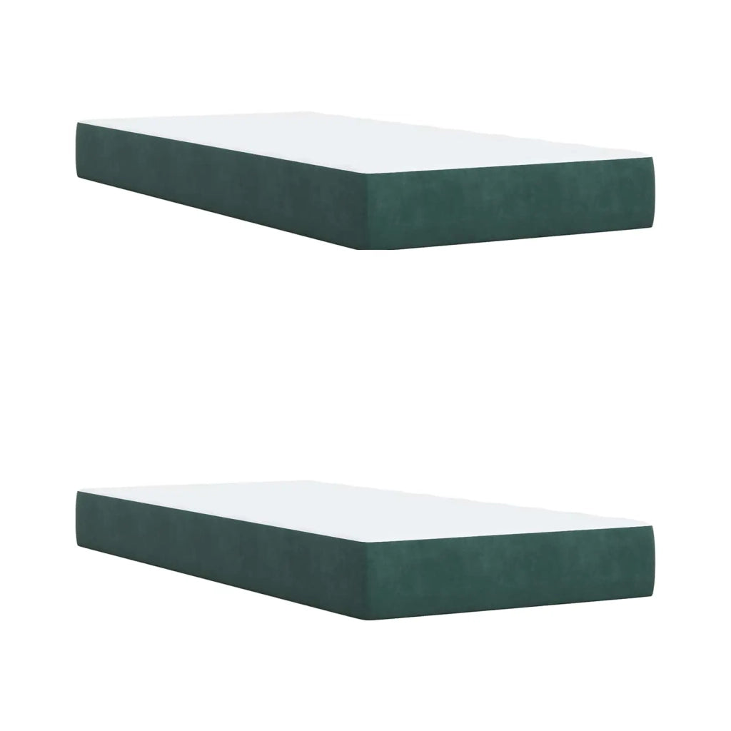Letto box spring con materasso Verde Scuro 200 x 200 cm Velluto 3453206