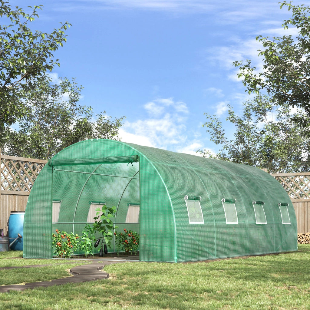 Serra da giardino tunnel in plastica e acciaio ¨C Xylo ¨C verde