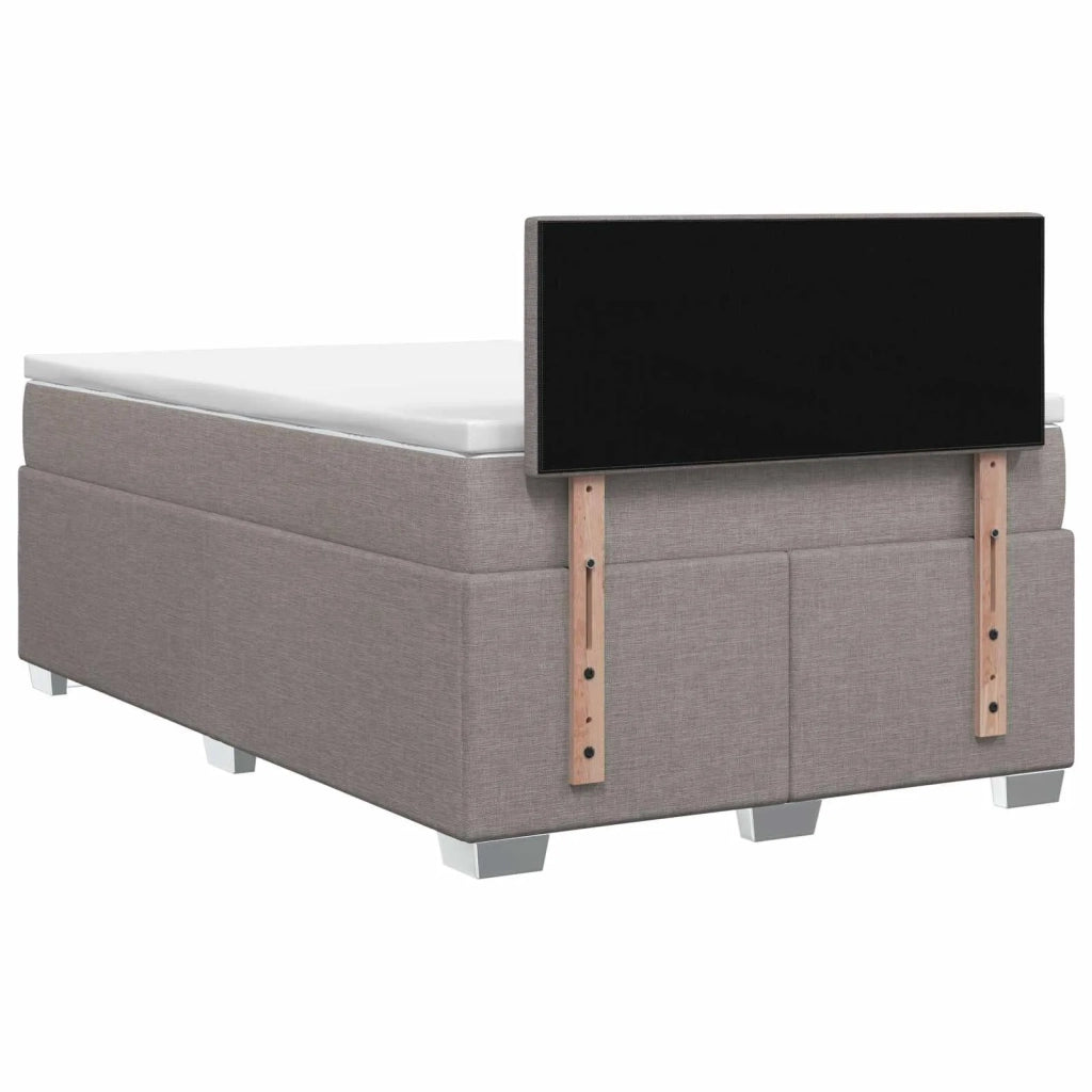 Letto con Box Spring, Materasso e LED Tortora 120 x 190 cm 3451907