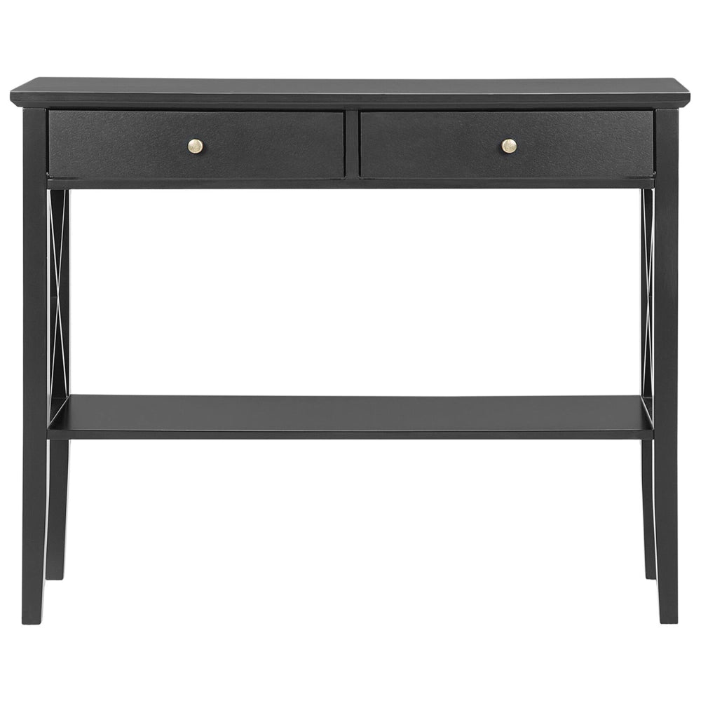 Consolle Nero 2 Cassetti Mobili Ingresso Design stile Retrò