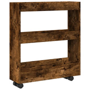 Carrello Stretto a 3 Livelli Rovere Fumo in Truciolato CFW2696025