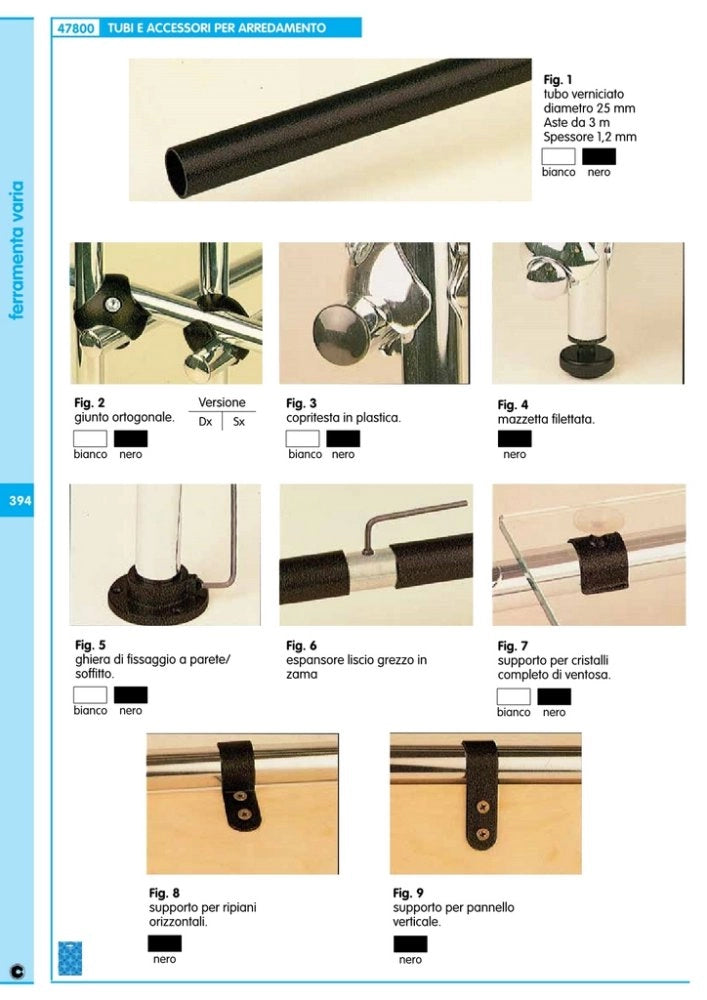 10pz supporto con ventosa x tubo vernice nero(fig.7) cod:ferx.25929