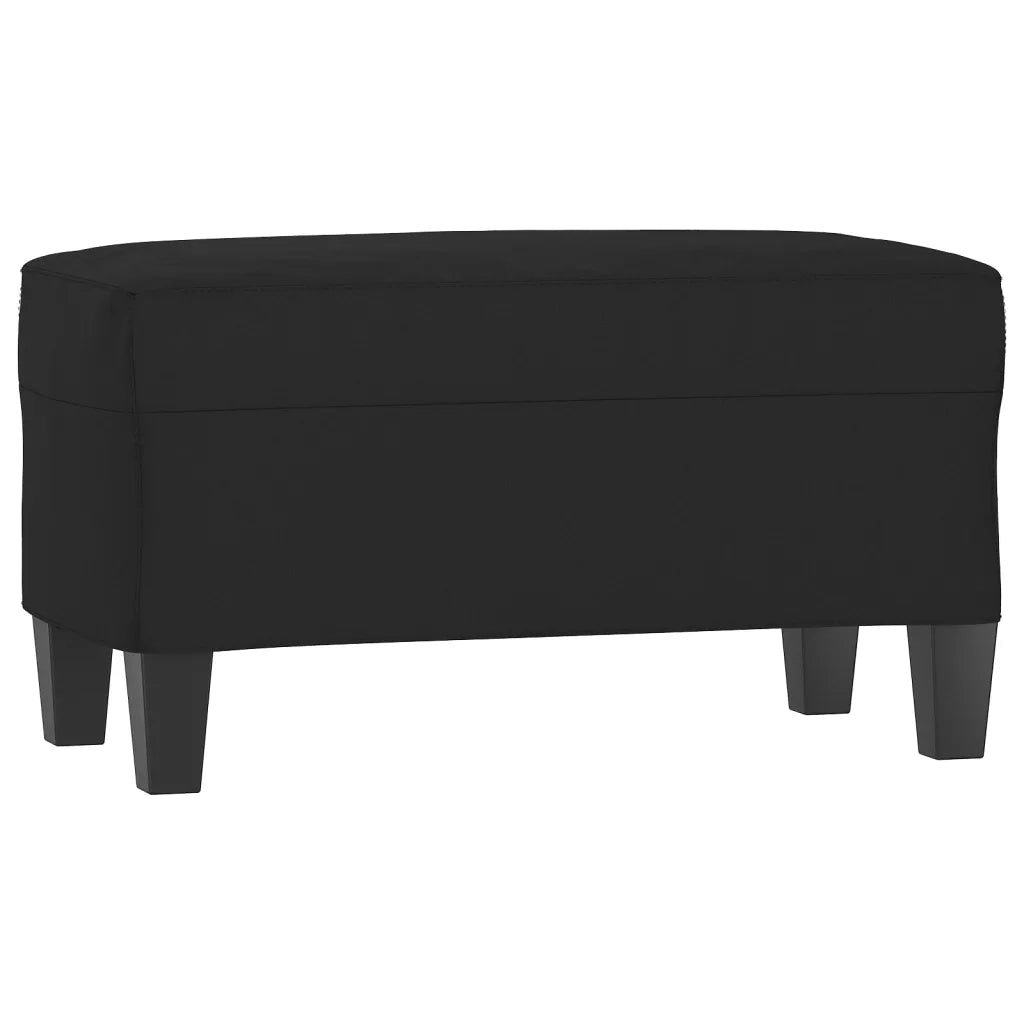 Panca Nera 70x35x41 cm in Microfibra 349448