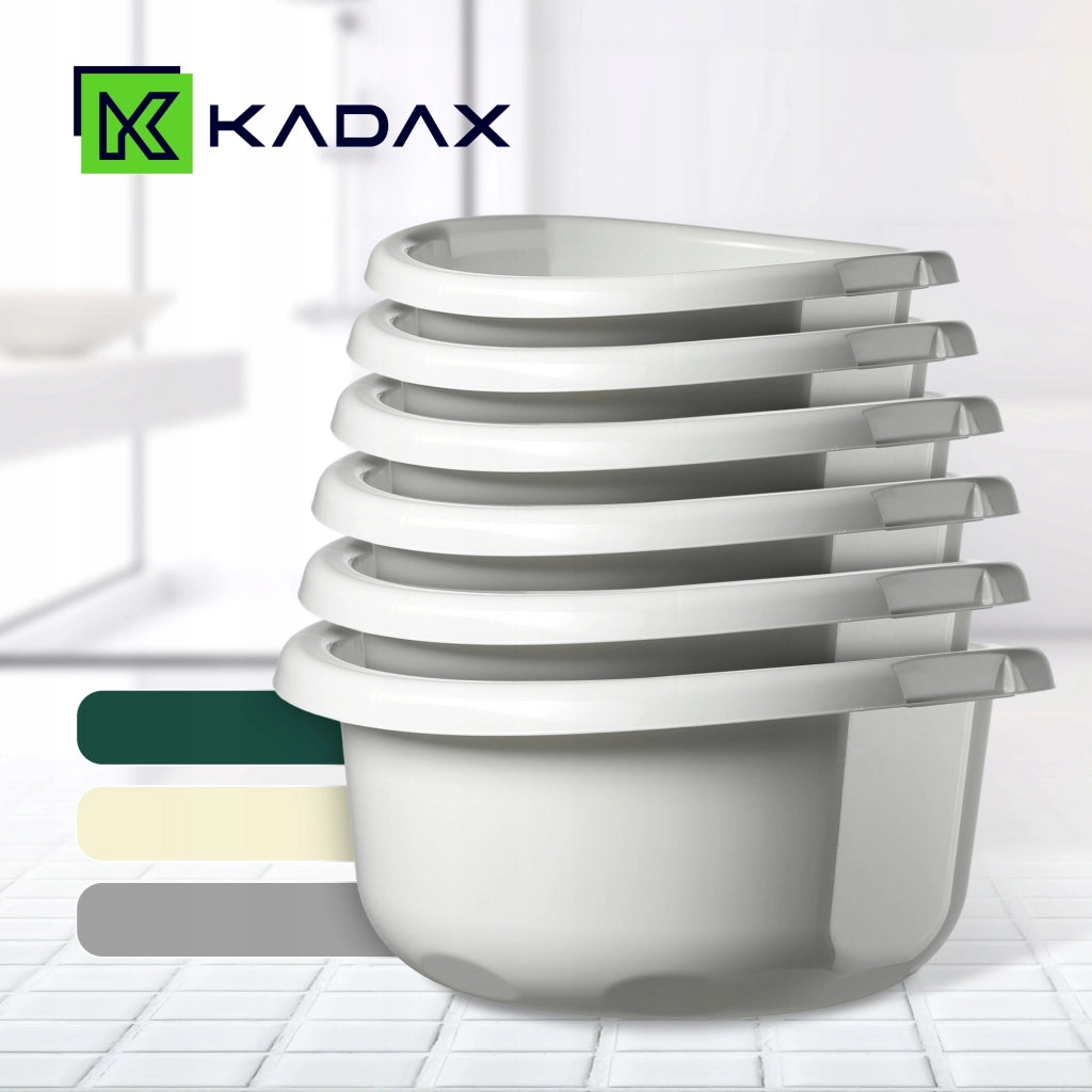 Bacinella universale rotonda in plastica KADAX da 8 litri per bucato