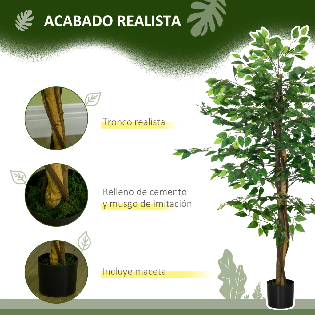 Pianta Artificiale Ficus ¨C Minimal ¨C Verde 150 cm