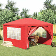 Tenda Party 400 x 300 x 255 cm Rosso PE e Acciaio 42032347