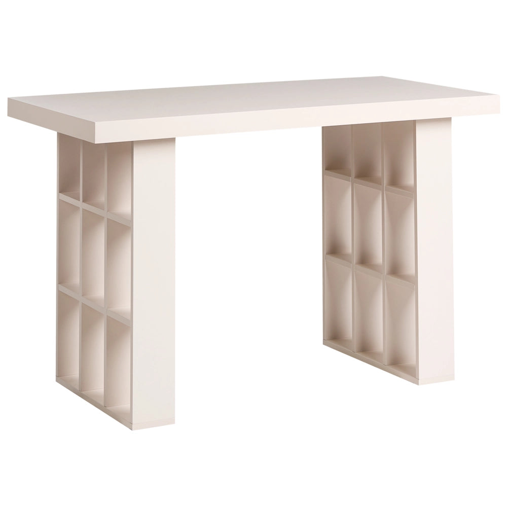 Scrivania da ufficio in stile scandinavo con cassetti MDF 120 x 60 cm 18 ripiani beige chiaro stile scandinavo
