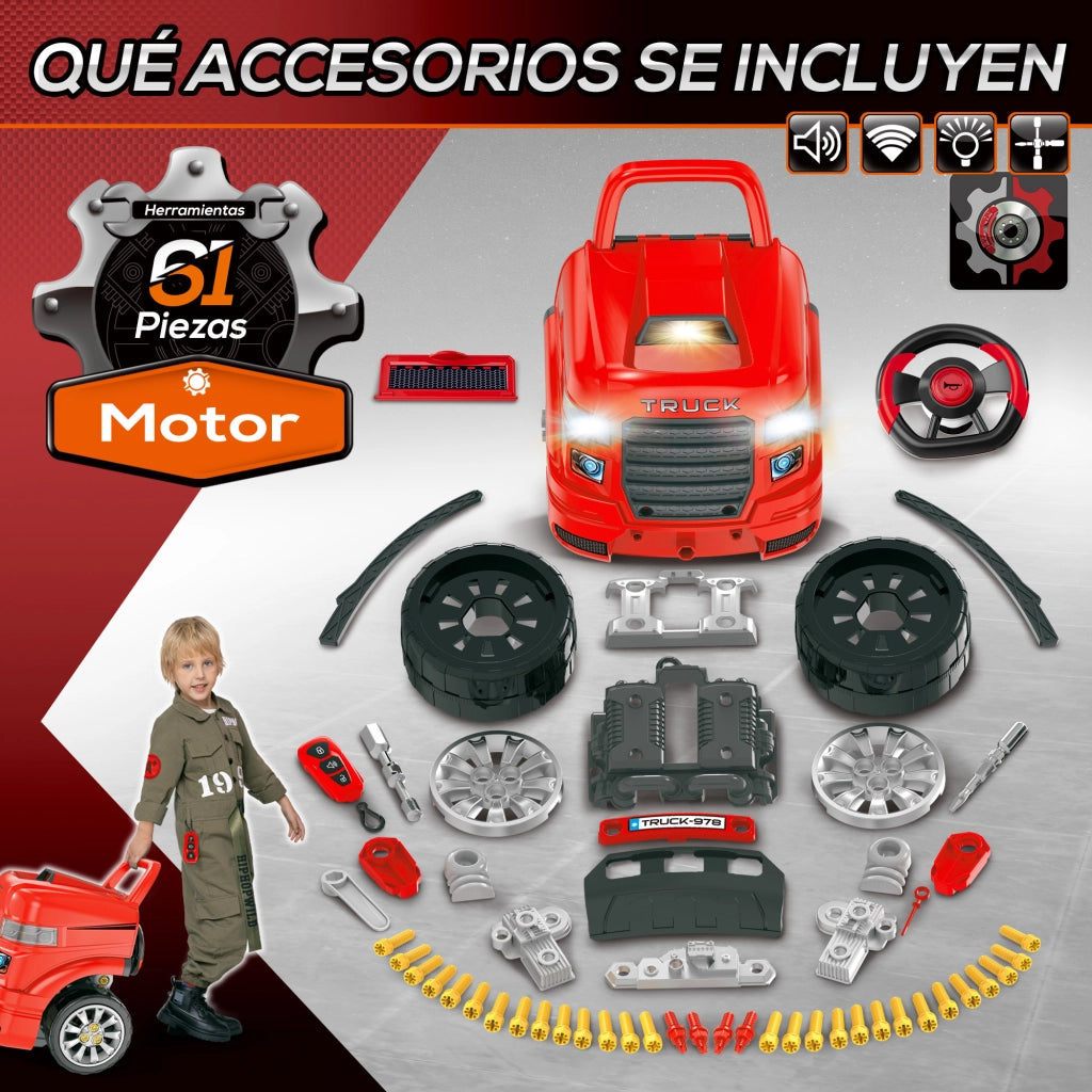 Camion Giocattolo ¨C Minimal ¨C 40x39x47 cm Rosso