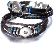 Set di 2 Snap Bedels in Legering con Pelle in PU