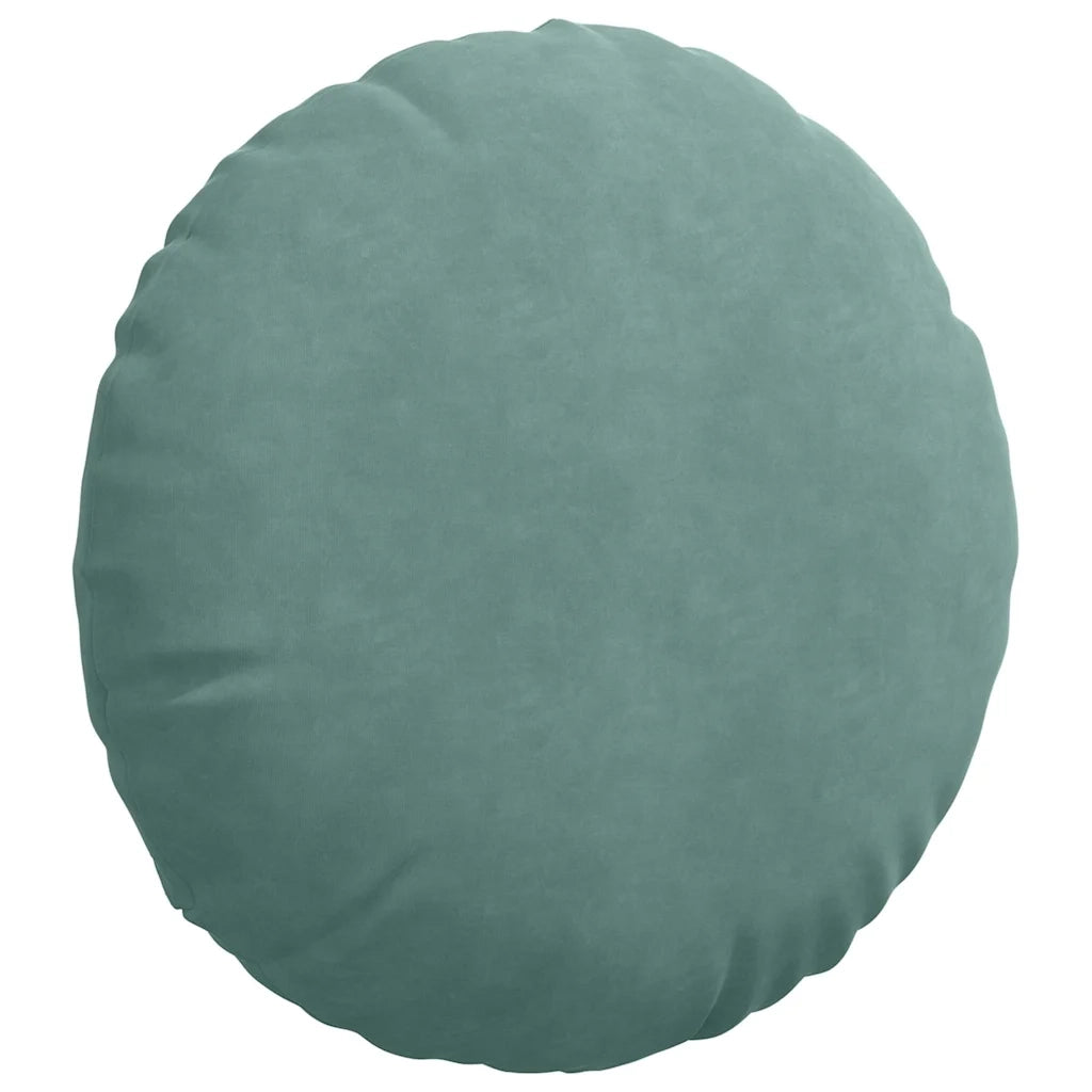 Cuscini per Seduta 2 pcs Verde Mare Ø50 x 19 cm Velluto 42014184