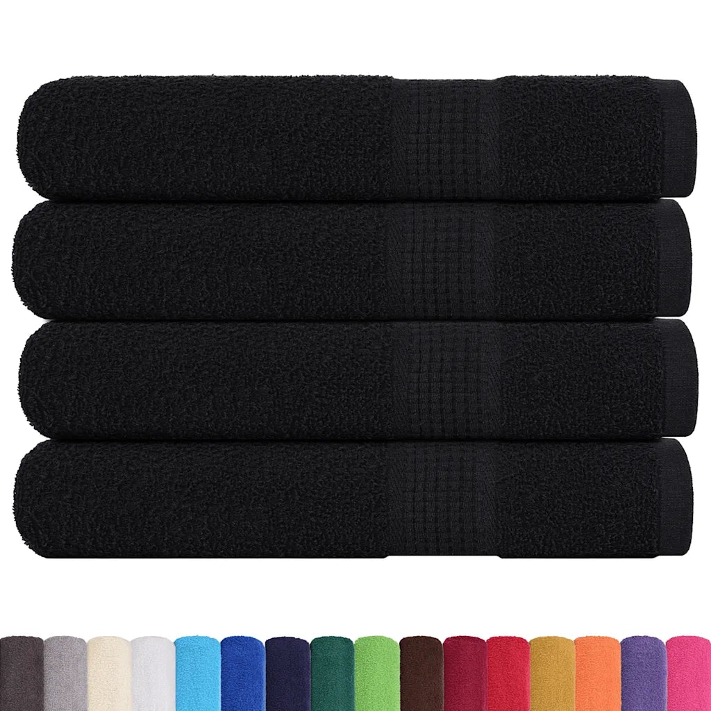 Asciugamani FROGN 4 pz Nero 100x200 cm 360 g/m² 136963