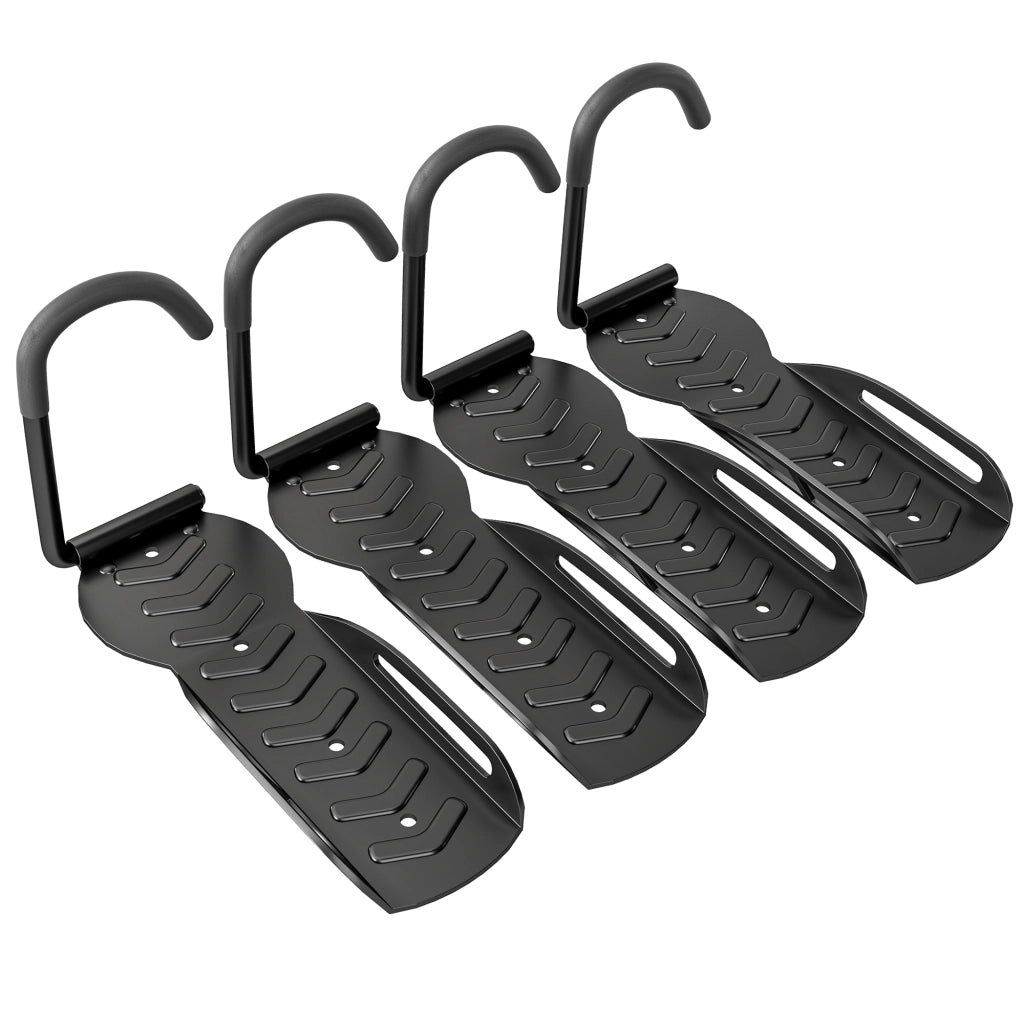 Portabiciclette a parete pieghevole 4 pezzi ¨C Zephmum ¨C Nero