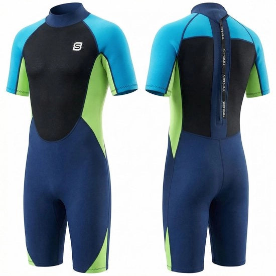 Vestibilità per bambini in neoprene 2,5 mm con protezione UV 50+ - adatto per surf, snorkeling, nuoto e immersioni - forma confortevole - wetsuit