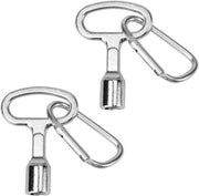 Set di 2 chiavi a L a forma di triangolo universali per cancelli e ascensori.