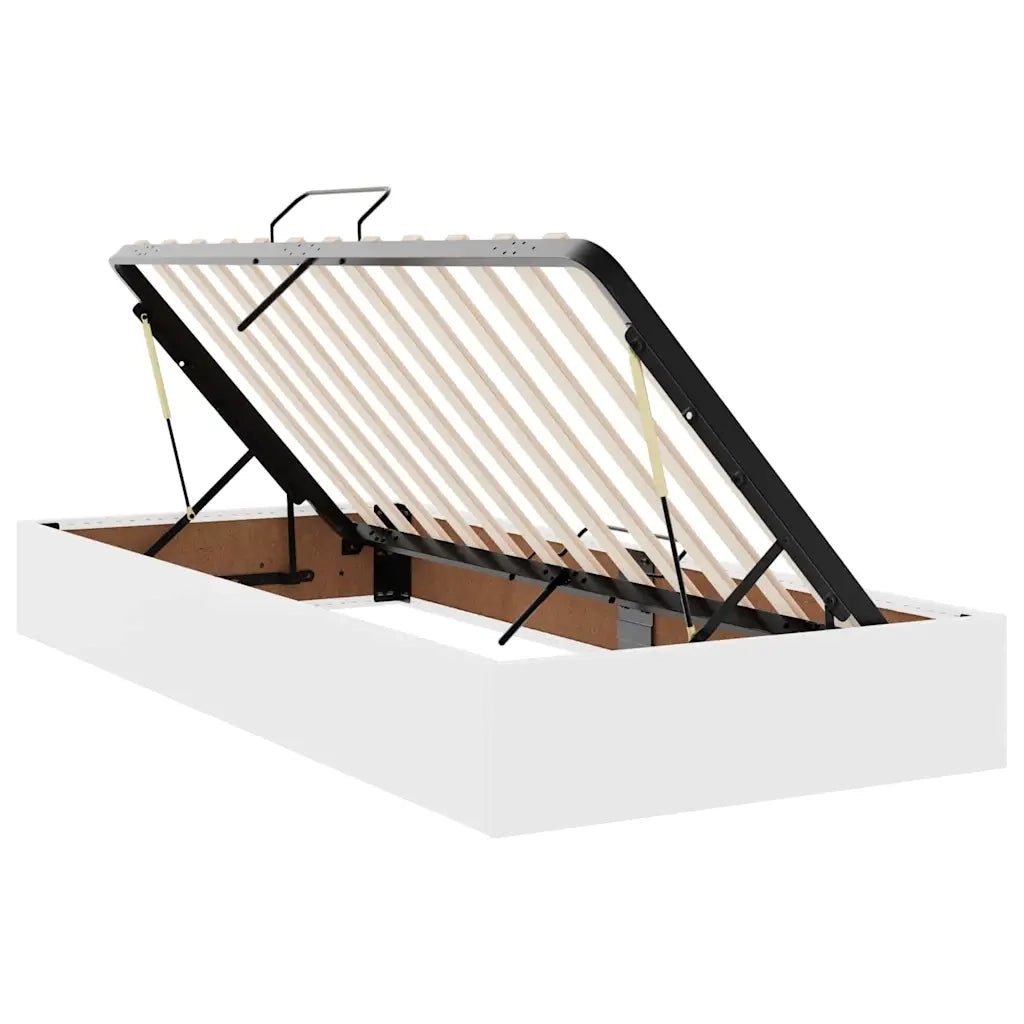 Letto con contenitore e LED con led Bianco Puro 90 x 190 cm