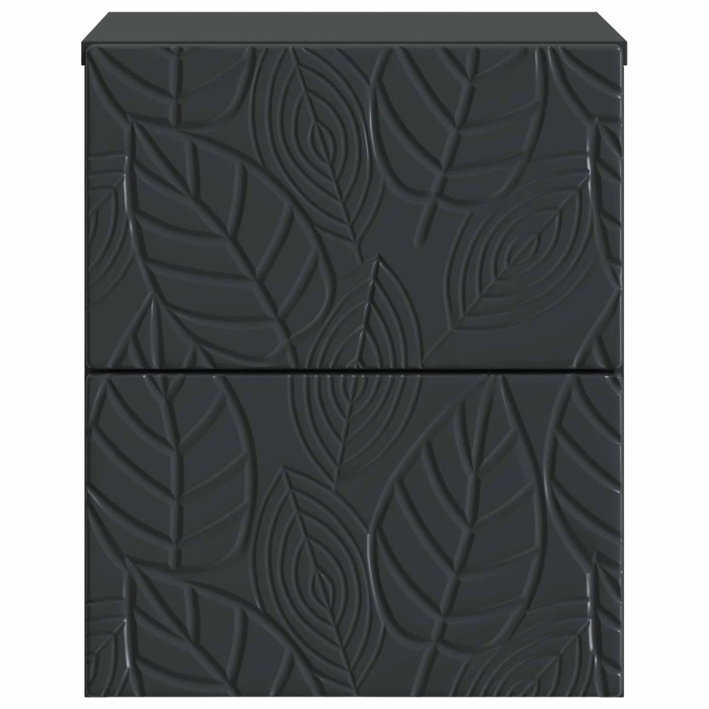 Mobiletto da notte a muro Nero 34,5 x 33 x 40 cm 898807