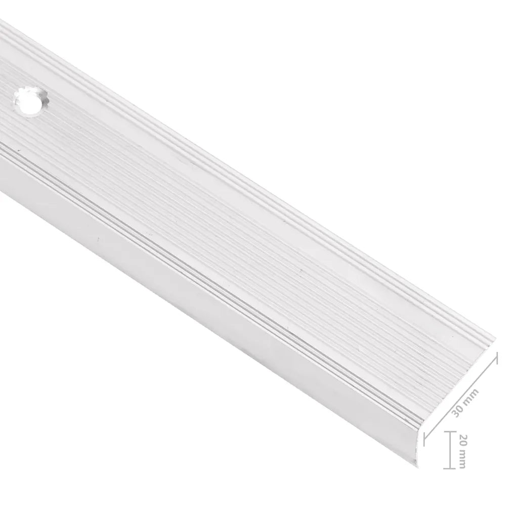 Profili a L per Gradini 15 pz in Alluminio 100 cm Argento 146756