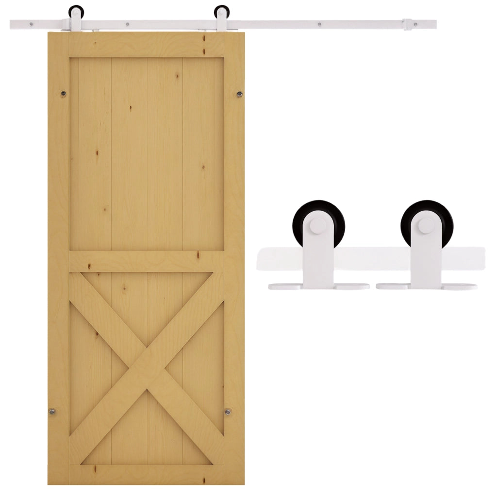 Kit Binario Porta Scorrevole ¨C Xylo ¨C 183cm Bianco con Rotelle