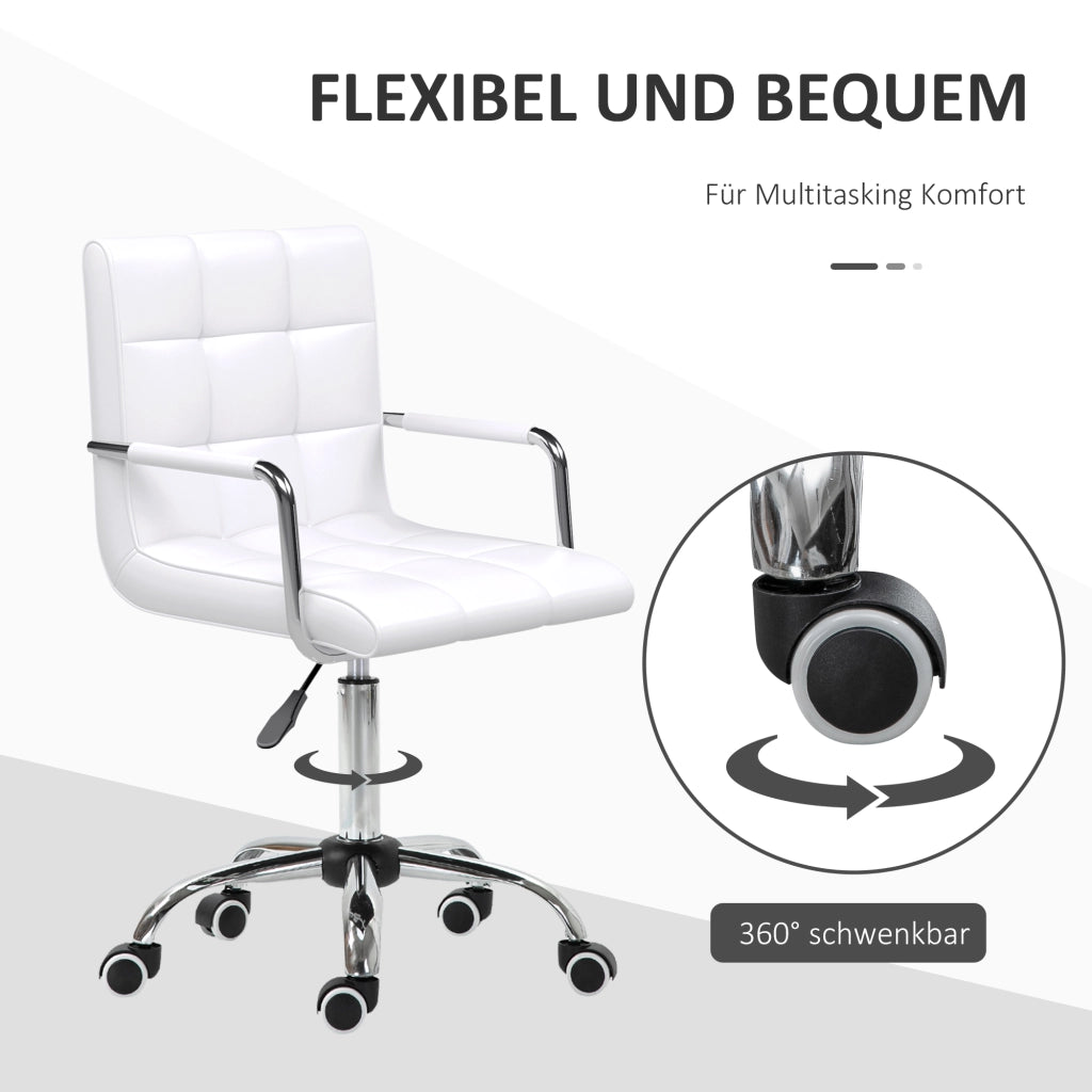 Sedia da ufficio retr¨° ¨C Minimal ¨C bianco 52,5x54x99 cm