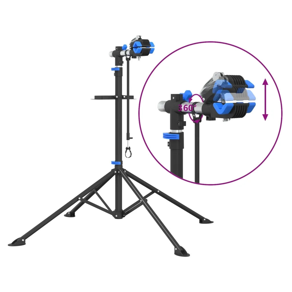 Supporto Riparazione Bici Regolabile 108-188 cm Blu in Acciaio 4005552