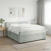Letto box spring con materasso Grigio Chiaro 140 x 200 cm 3451691