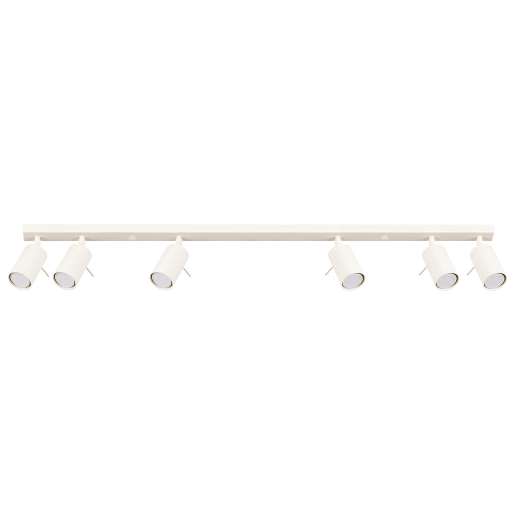 Lampada da soffitto moderna in acciaio a 6 luci Bittersweet Shimmer Ring Beige