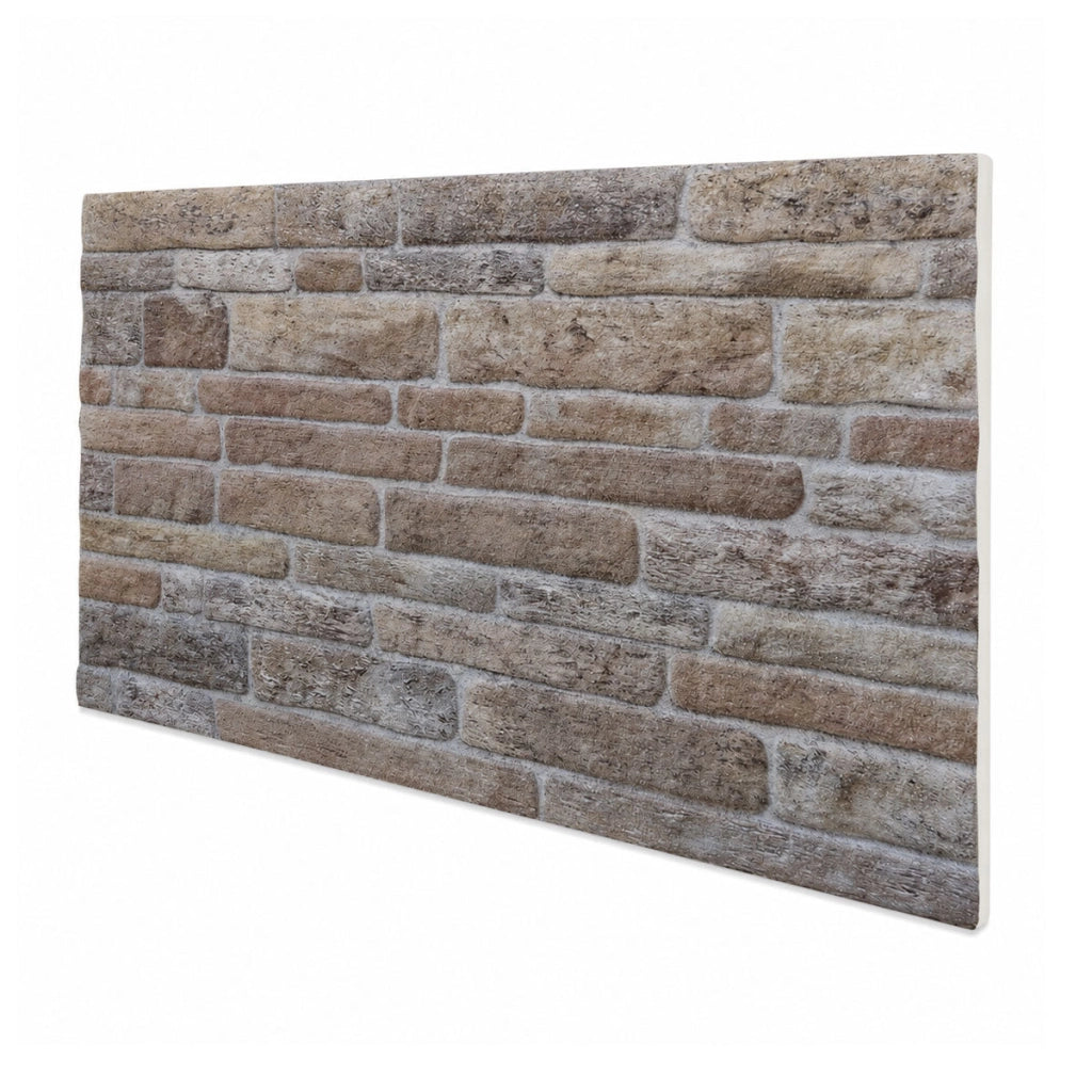 Boston -  Pannello finta pietra in EPS Resinato finitura ruvida Misura 100x50 Cm spessore 2 cm - RETAIL BOX da 10 pannelli (sviluppano 5 MQ)