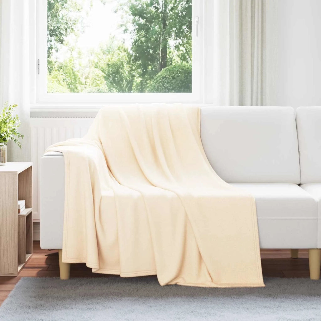 Coperta Crema 200 x 150 cm Panno