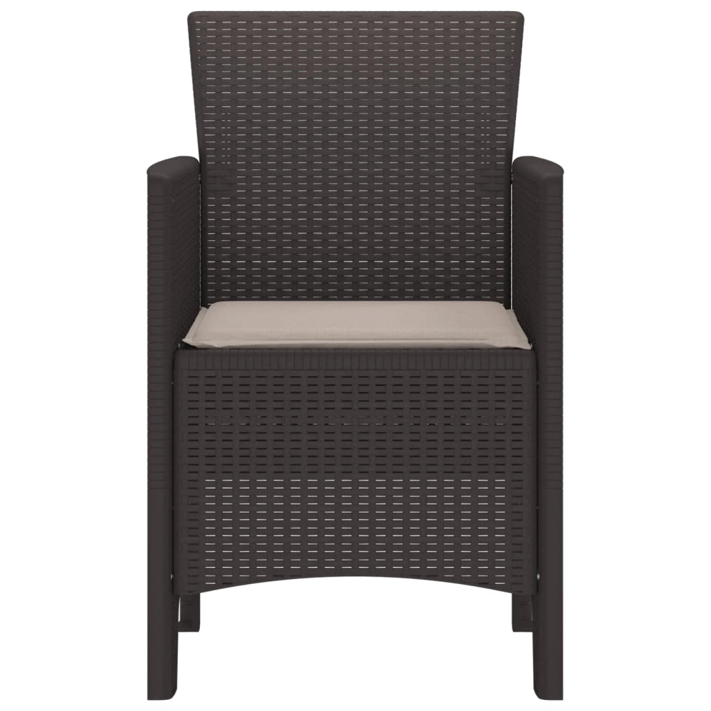 Sedia da Giardino 4 pcs Marrone 53 x 49 x 85 cm Polipropilene 847474