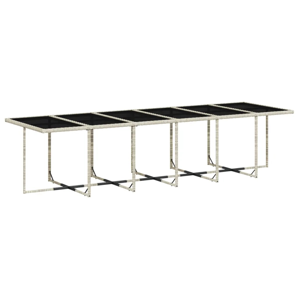 Set da Pranzo da Giardino 17pz con Cuscini Grigio in Polyrattan 3277954