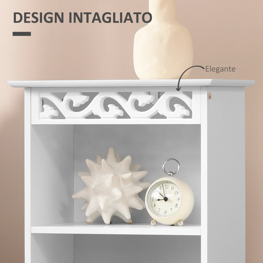 Mobile da bagno ¨C zephmum ¨C MDF bianco 40x23x80 cm