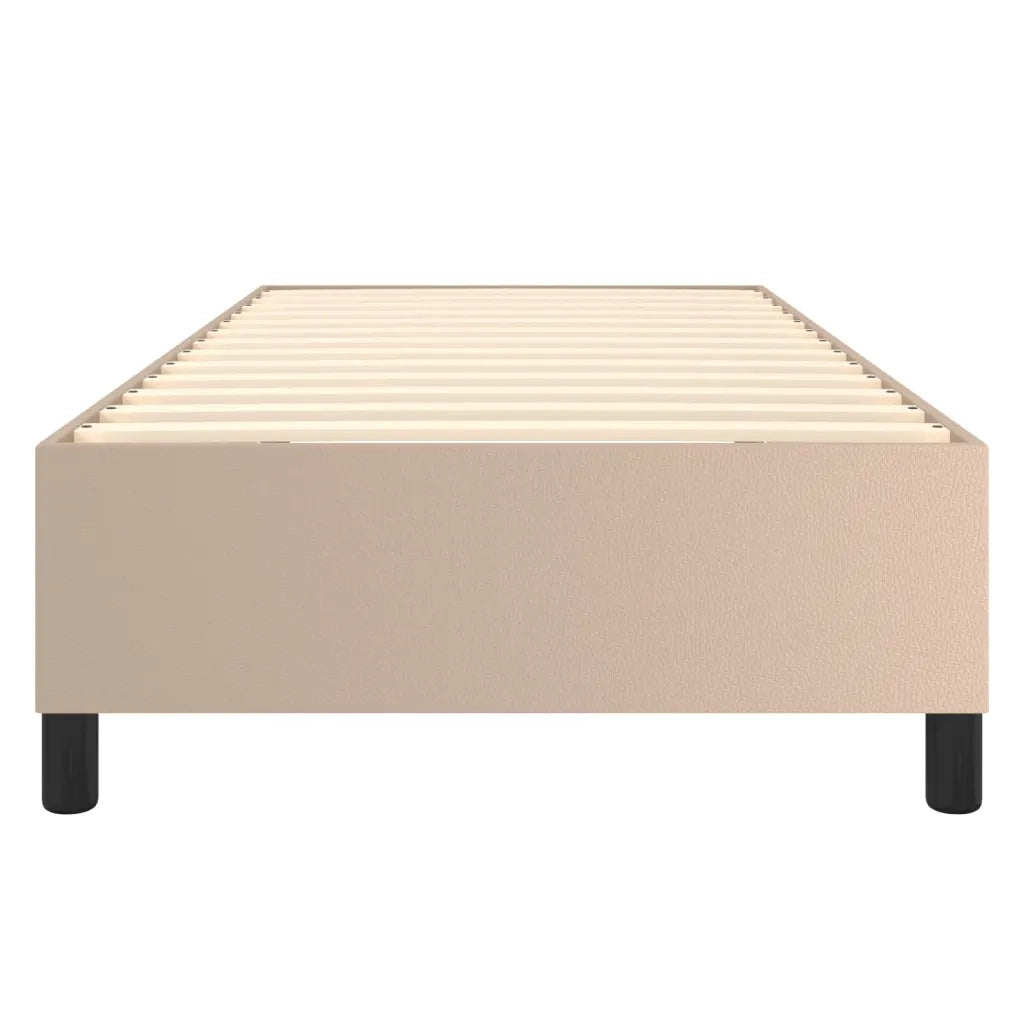Struttura Letto a Rete a Molle Cappuccino 100x200 cm in Similpelle 3121034