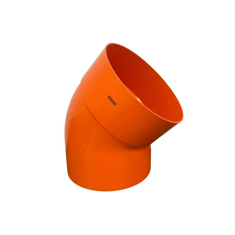Curva 45° in pvc : Colore - Arancio, Diametro - 250