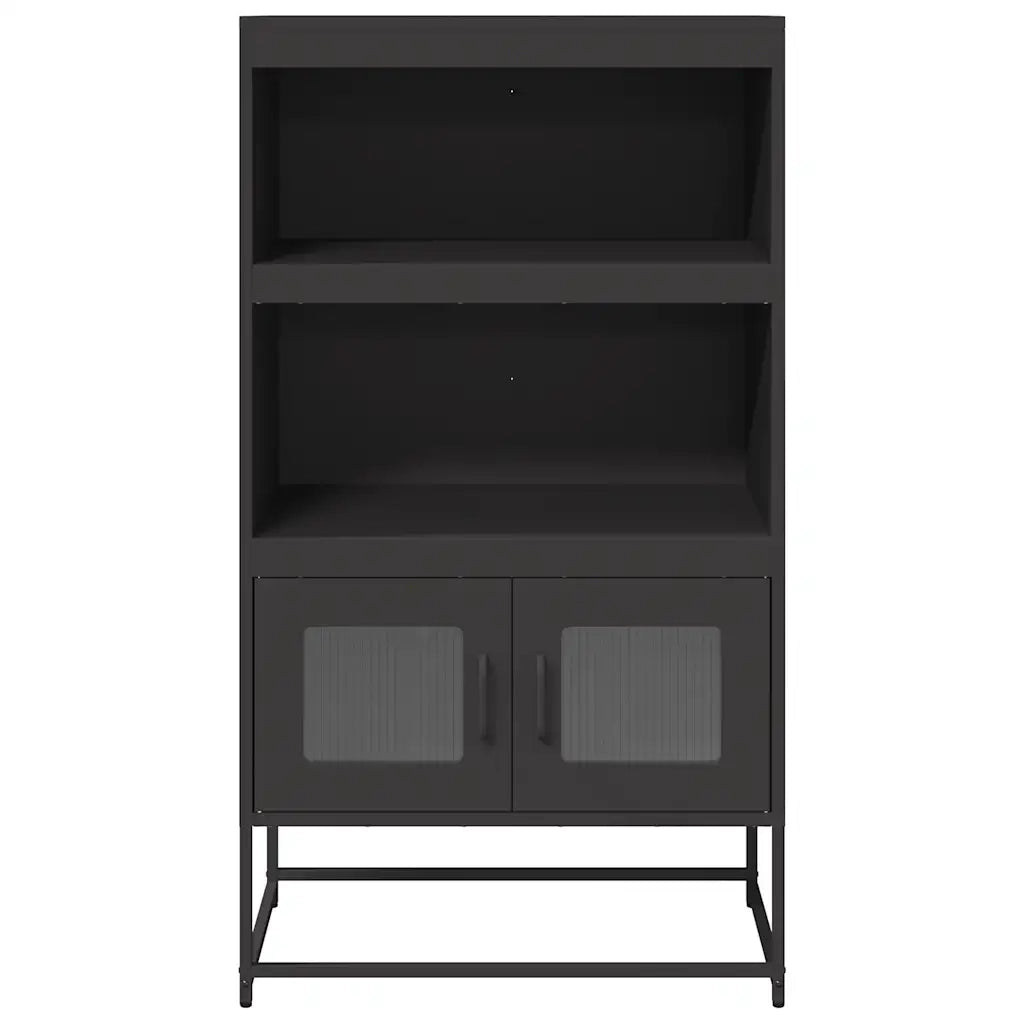 Credenza Nera 68x39x123 cm in Acciaio 853368