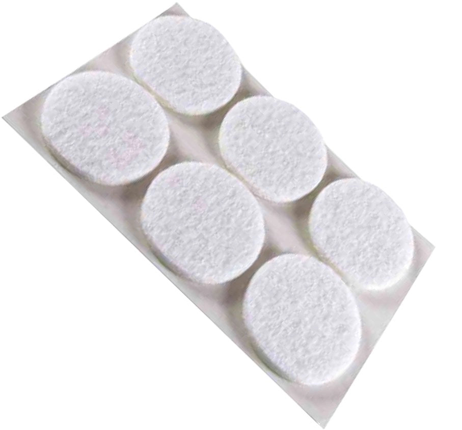 FELTRINI TONDI Ø 16 mm - Bianco - Blister 15 pezzi