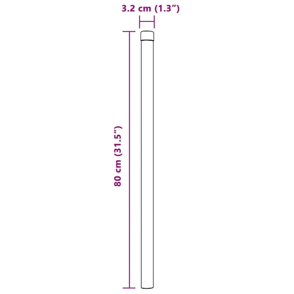 Palo della recinzione 12 pcs Verde 80 cm 42012724