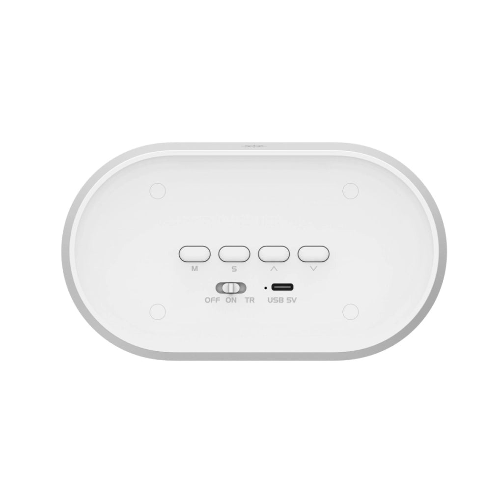 Lampada notte LED con sveglia e orologio bianca Polux 328137
