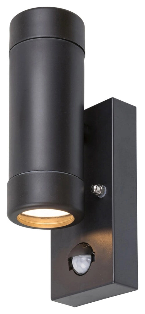 Applique esterna minimal con sensore GU10 Medina nera Rabalux