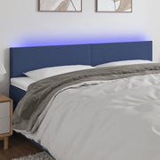 Testiera a LED-Testata con LED Blu 180x5x78/88 cm in Tessuto 716246
