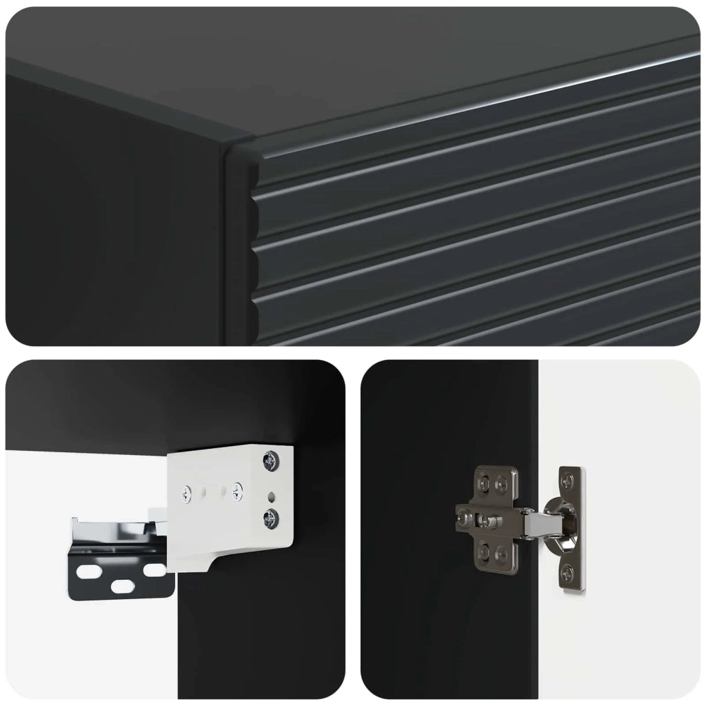 Set di armadi 2 pz Nero Legno ingegnerizzato 3416629