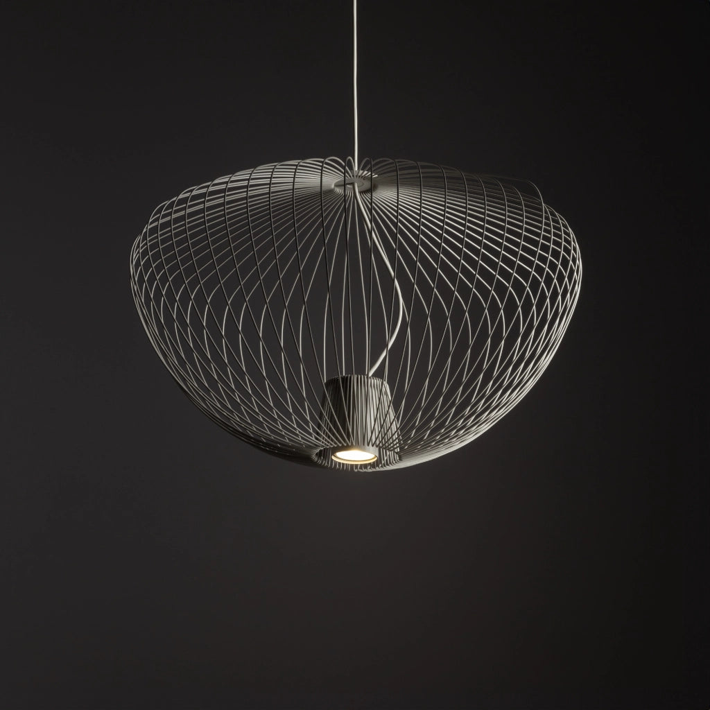 Lampada a sospensione industriale grigia Pumpkin M Nowodvorski