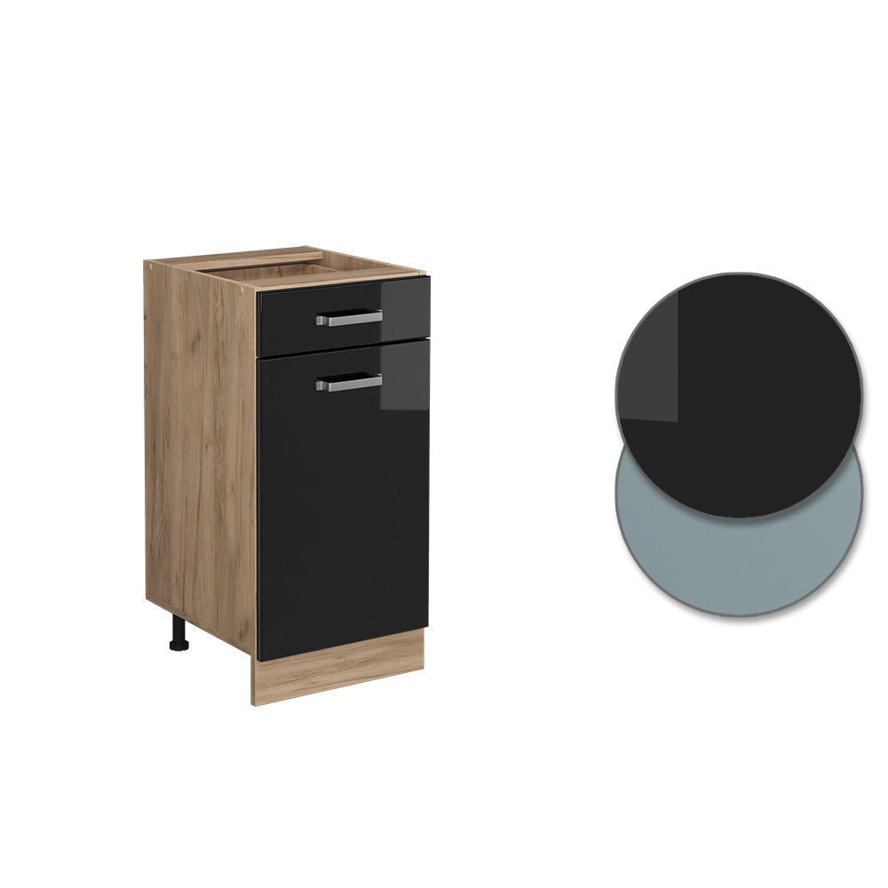 Vicco Mobiletto base per cucina Nero lucido 40 cm , PL Antracite