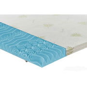Topper correttore fresh memory pantografato alto 5cm 9 zone - rivestimento all’aloe vera - 80x190