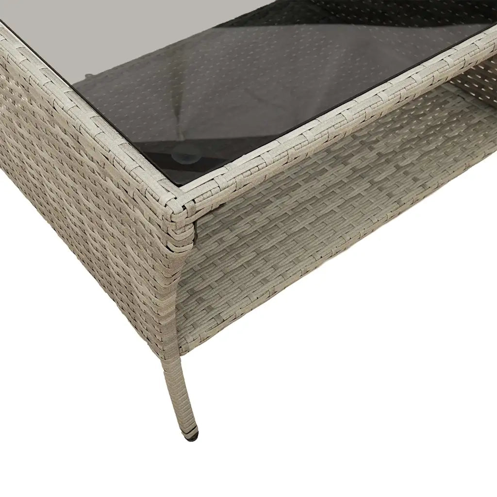 Set Divano da Giardino 6pz con Cuscini Grigio Chiaro Polyrattan 3324582