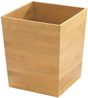 Recipiente di rifiuti per cucina, bagno e ufficio - quadrato - di bambù - robusto e stile
