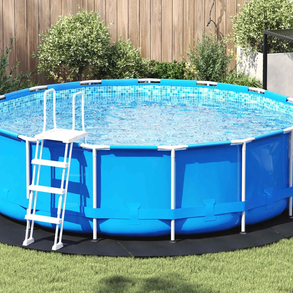Telo per Fondo Piscina Nero Ø 366 cm Tessuto Non Tessuto 42009105