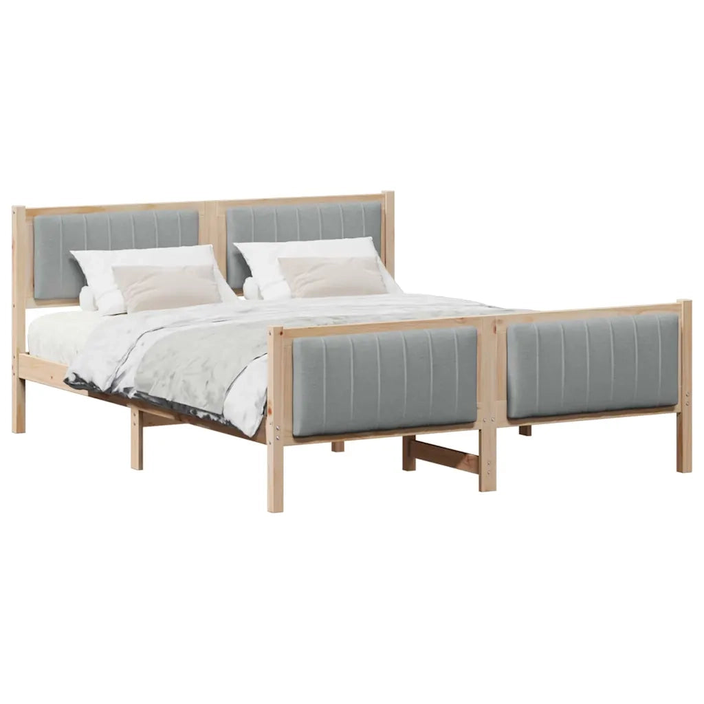 Struttura del Letto Marrone e grigio chiaro 150 x 200 cm