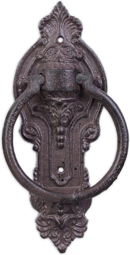 Porta di Casa Stile Rurale in Ferro di Antico Stile - 25.5x10.5x2.5cm - Miele
