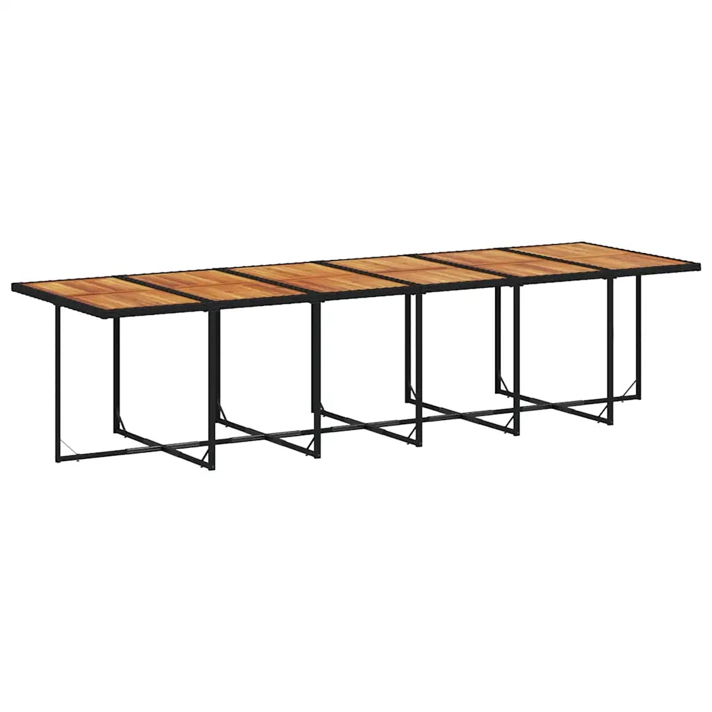 Set da Pranzo da Giardino 17 pz con Cuscini Nero in Polyrattan 3211371